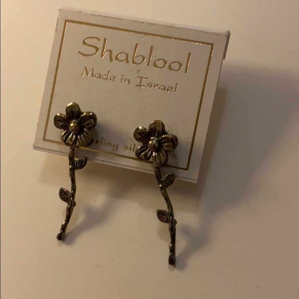 Sterling silver earrings + Santa ornament